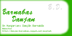 barnabas damjan business card